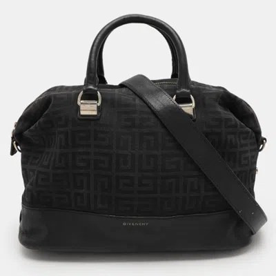 Pre-owned Givenchy Black Canvas And Leather Satchel