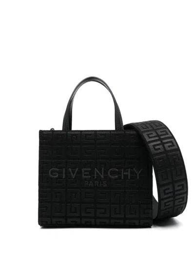 GIVENCHY GIVENCHY BLACK CANVAS TOTE BAG WITH SIGNATURE 4G EMBROIDERY