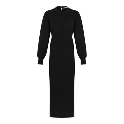 Givenchy Black Cashmere Dress In Multi