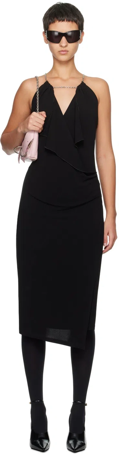 Givenchy Chain Straps Midi Dress In Black