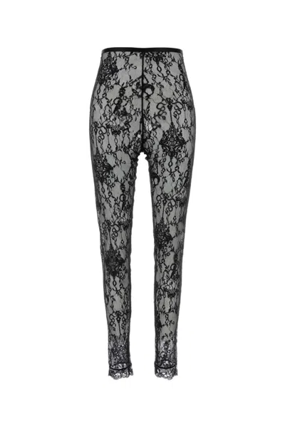 GIVENCHY BLACK CHANDELIER LACE LEGGINGS
