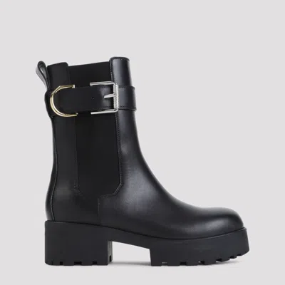 GIVENCHY BLACK CHELSEA CALF LEATHER BOOTS