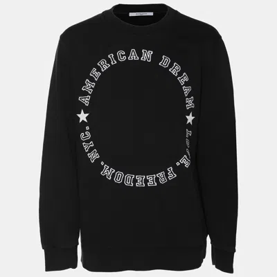 Pre-owned Givenchy Black Cotton American Dream Varsity Text Sweatshirt M