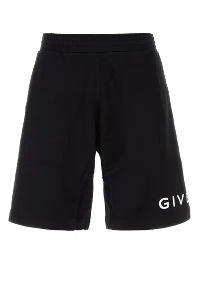 GIVENCHY BLACK COTTON BERMUDA SHORTS