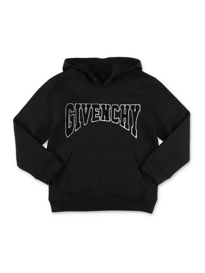 Givenchy Kids' Black Cotton Blend Girl  Hoodie