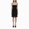 GIVENCHY GIVENCHY BLACK COTTON BLEND MINI DRESS WITH STRAPS