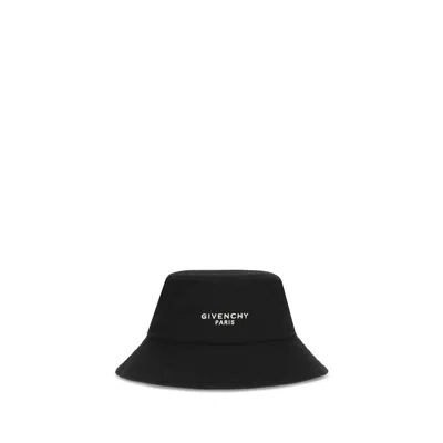 GIVENCHY BLACK COTTON BUCKET HAT
