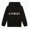 GIVENCHY BLACK COTTON HOODIE WITH LOGO