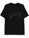 Givenchy Black Crewneck T-shirt With Logo Lettering On The Front And Maxi Logo Print On The Rear In Cotton Ma In Black