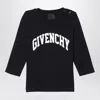 Givenchy Black Cotton Jersey With Logo In Black