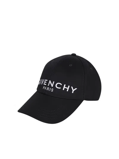 Givenchy Black Cotton Logo Baseball Cap