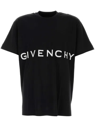 Givenchy 4g Logo Print T-shirt In Black