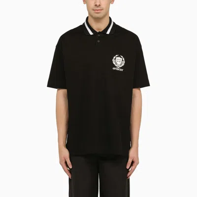 Givenchy Black Cotton Polo Shirt With Logo