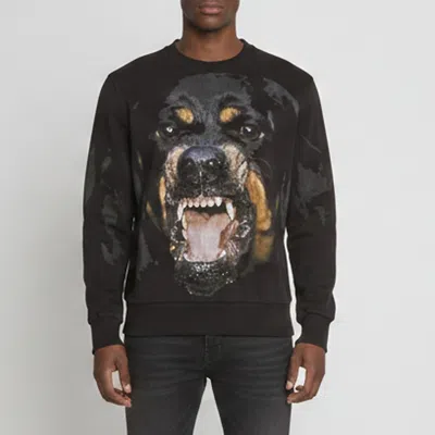 Pre-owned Givenchy Black Cotton Rottweiler Print Crew Neck Sweatshirt S
