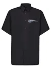 Givenchy Black Shirt With Wings Logo Print In Black