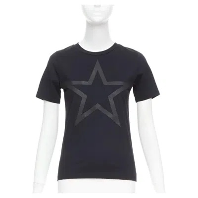 Pre-owned Givenchy Black Cotton Star Textured Print Fitted Short Sleeve Tshirt S
