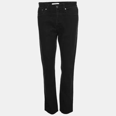 Pre-owned Givenchy Black Cotton Straight Leg Jeans L