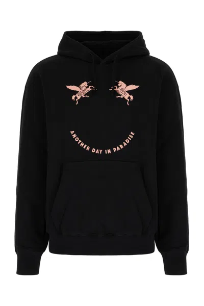 Givenchy Cotton Sweatshirt With Front Pocket And Hood In Black