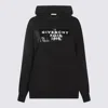 Givenchy Hooded Cotton Sweatshirt Featuring Kangaroo Pocket In Black