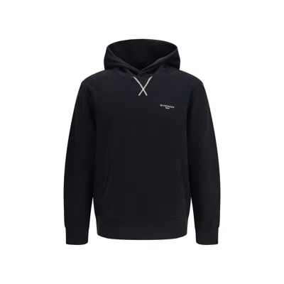 Givenchy Couture Seam Fleece Hoodie With Paris Embroidery Clothing In Black