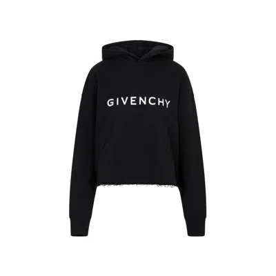 GIVENCHY GIVENCHY BLACK COTTON SWEATSHIRT