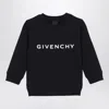 Givenchy Black Cotton Sweatshirt With Logo
