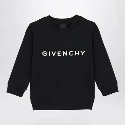 GIVENCHY GIVENCHY BLACK COTTON SWEATSHIRT WITH LOGO