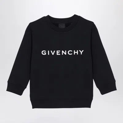 GIVENCHY BLACK COTTON SWEATSHIRT WITH LOGO