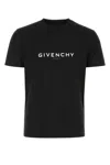 Givenchy Cotton Reverse Slim Fit T-shirt With Signature Print In Black
