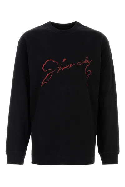 GIVENCHY GIVENCHY BLACK COTTON T-SHIRT