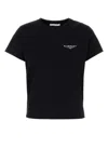 Givenchy Black Cotton Jersey Crewneck T-shirt In Black