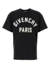 Givenchy Men Black Crewneck T-shirt With Maxi Logo Lettering On The Front In Cotton Man In Black