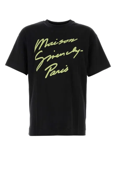 GIVENCHY BLACK EMBROIDERED T-SHIRT