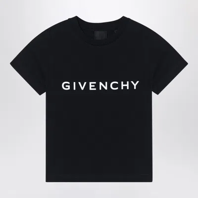 Givenchy Black Cotton T Shirt With Logo