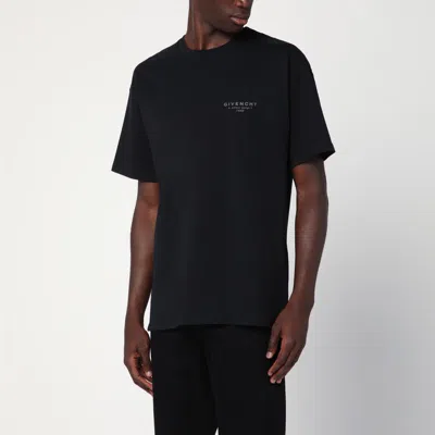 Givenchy Black Cotton T-shirt With Logo
