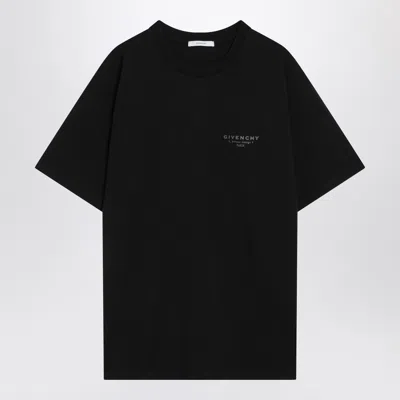 GIVENCHY GIVENCHY BLACK COTTON T SHIRT WITH LOGO