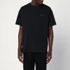 Givenchy Black Crewneck T-shirt With Logo Patch On The Front In Cotton Man In Black