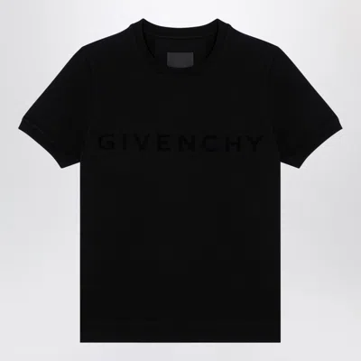 Givenchy Black Cotton T-shirt With Logo Women