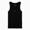 GIVENCHY GIVENCHY BLACK COTTON TANK TOP WITH LOGO WOMEN