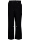 GIVENCHY BLACK COTTON TWILL CARPENTER TROUSERS