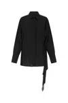 Givenchy Black Crepe Oversize Shirt In 001