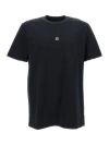 GIVENCHY BLACK CREWNECK T-SHIRT WITH 4G PRINT IN COTTON