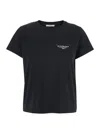 Givenchy Black Crewneck T-shirt With Logo Lettering On Front And Rear In Cotton Woman In Black