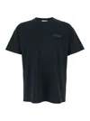 Givenchy Black Crewneck T-shirt With Logo Patch On The Front In Cotton Man In Black