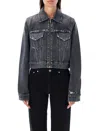 Givenchy Cropped Denim Jacket In Black