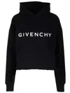 Givenchy Cropped Hoodie With Logo Print