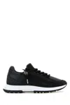 Givenchy Black Denim And Synthetic Leather Spectre Sneakers