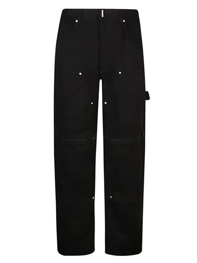 GIVENCHY BLACK WIDE LEG CARGO PANT