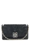 Givenchy Black Denim Medium 4g Soft Handbag In Purple