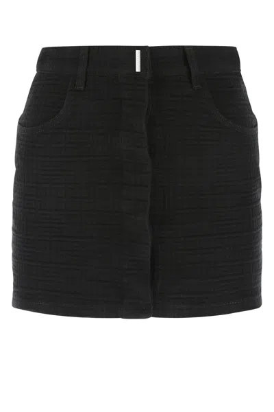 Givenchy Black Denim Mini Skirt